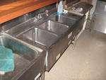 3-bay back bar sink Auction Photo