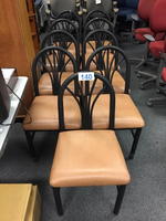 9-METAL FRAME UPHOLSTERED DINING CHAIRS Auction Photo