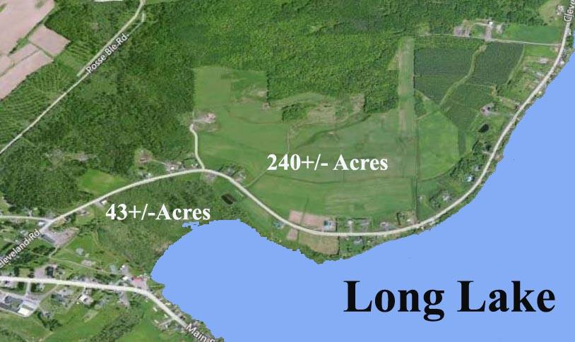 240+/- Acres Farm/Development land & 43+/- Acres Long Lake Waterfront  Auction