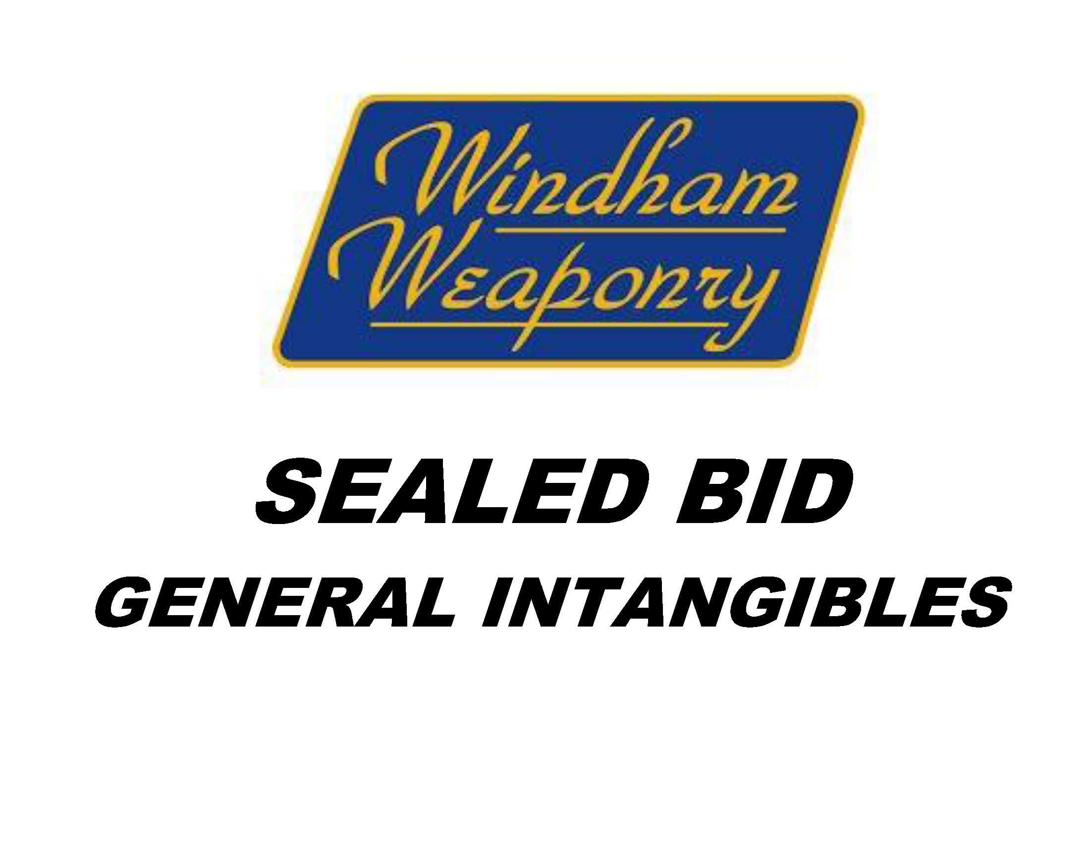 SECURED PARTY SALE BY SEALED BID ~ GENERAL INTANGIBLES OF WINDHAM WEAPONRY Auction