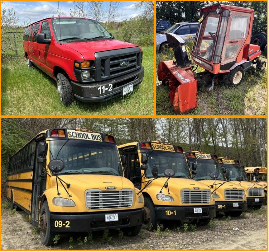 PUBLIC TIMED ONLINE AUCTION SCHOOL BUSES, VANS, TRUCKS, FORD 8N TRACTOR Auction