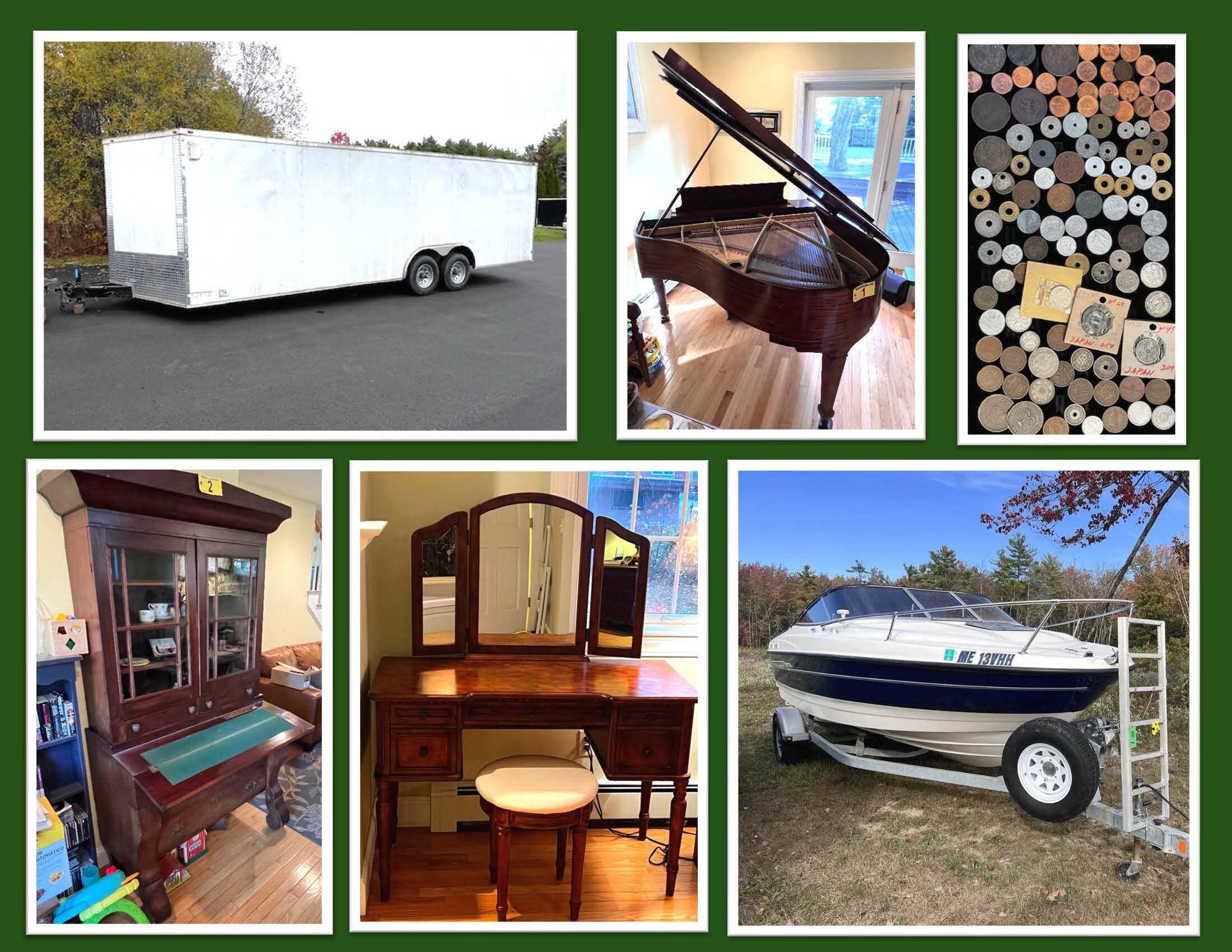 PUBLIC TIMED ONLINE AUCTION BABY GRAND PIANO,  ANTIQUES, COLLECTIBLES Auction