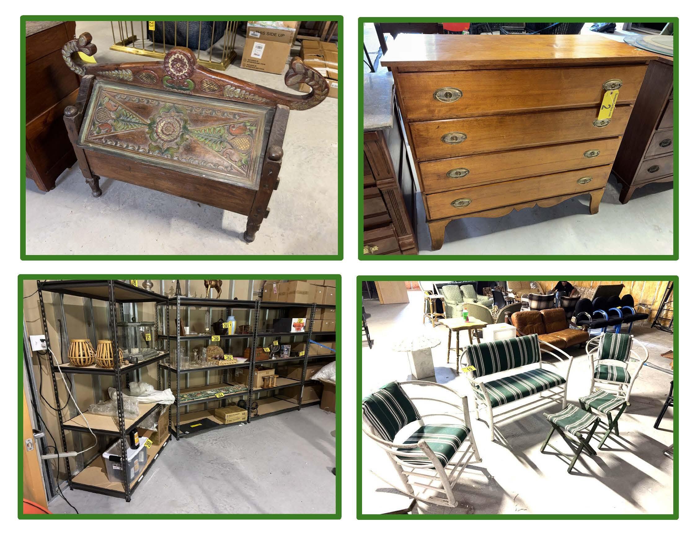 PUBLIC TIMED ONLINE AUCTION HOME & OFFICE FURNISHINGS, WROUGHT IRON Auction