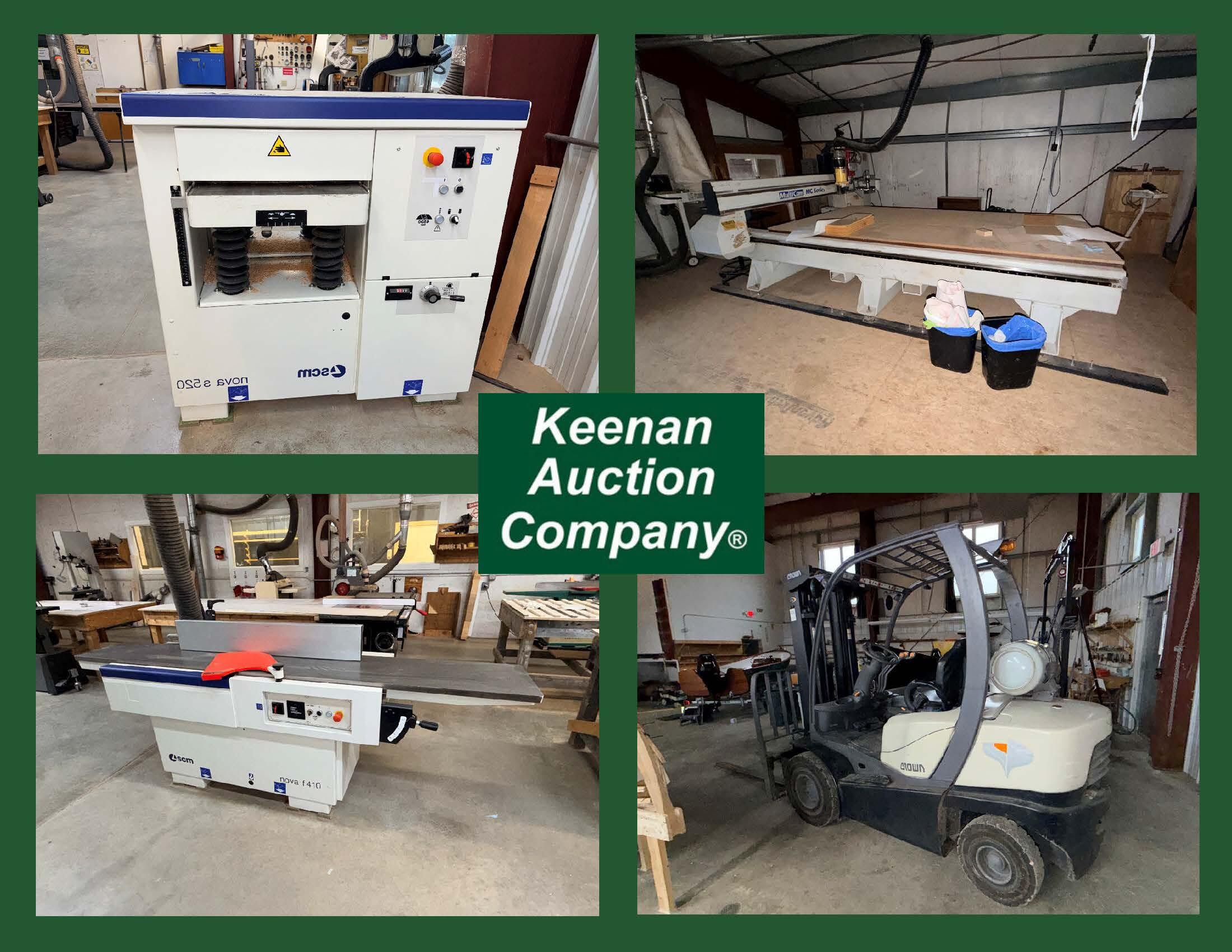 PUBLIC TIMED ONLINE AUCTION COMMERCIAL WOODWORKING EQ., WELDING & FAB EQ. Auction