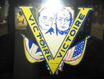 Victory Sticker in Rear window of Rolls Limo Auction Photo