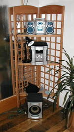 Stereo Equipment & Shelf unit Auction Photo