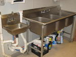 John Boos hand sink, Advance Tabco 3-bay sink Auction Photo