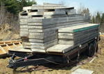 Homemade flatbed equipment trailer Auction Photo