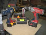 2 RYOBI P206 AND MILWAUKEE 18V CORDLESS DRILLS Auction Photo