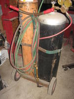 ACETYLENE TORCH, CART, HOSE & GAUGES Auction Photo