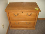 WOOD 2-DRAWER LATERAL FILE CABINET Auction Photo