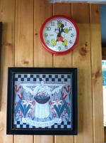 MICKEY MOUSE CLOCK AND PRINT Auction Photo
