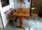 TRESTLE TABLE & CHAIRS Auction Photo