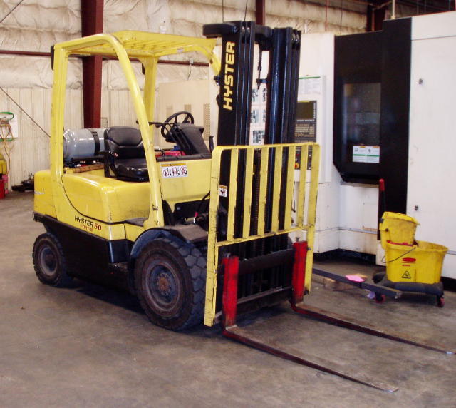 Auction 15 368 Hyster H50ft Lp Forklift Secured Party Sale By Public Auction Cnc Machining Turning Ctrs Inspection Shop Equipment