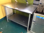 S/S TABLE W/ LOWER GALV SHELF, 4'X30 Auction Photo