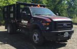 09 FORD F450 4WD RACK BODY DUMP, PLOW