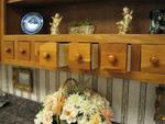 SHOWPLACE HUTCH IN NATURAL CHERRY, GRANITE COUNTERTOP Auction Photo