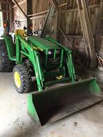 JOHN DEERE 4500 4WD TRACTOR, 460 LOADER Auction Photo