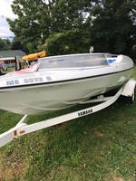 STEURY POWER BOAT, MOTOR & TRAILER Auction Photo