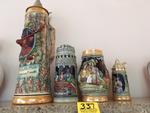 GERMAN BEER STEINS Auction Photo