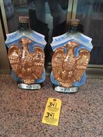 NH STATE HOUSE EAGLE COMMEMORATIVE LIQUOR CONTAINERS Auction Photo
