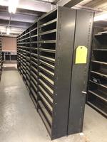 14 SECTIONS OF METAL PARTS SHELVING, 36'W X 84 Auction Photo