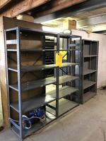 3 SECTIONS OF METAL PARTS SHELVING, 36'W X 84