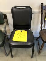 VINYL UPHOLSTERED STACK CHAIRS Auction Photo