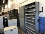 12 SECTIONS OF METAL PARTS SHELVING, 36'W X 84 Auction Photo