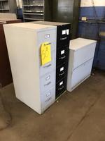 3 FILING CABINETS, (2) 4-DRAWER LETTER SIZE, 2-DRAWER LATERA Auction Photo