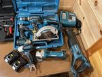 5-PC MAKITA CORDLESS TOOL SET Auction Photo