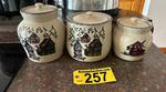 STONEWARE CANISTERS Auction Photo