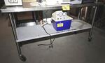 REGENCY 6' S/S TABLE W/ LOWER S/S SHELF, ON CASTERS Auction Photo