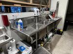 3-BOWL S/S SINK W/ DRAINBOARDS