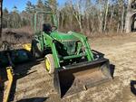 JOHN DEERE 855 COMPACT TRACTOR, LOADER, MOWER DECK Auction Photo