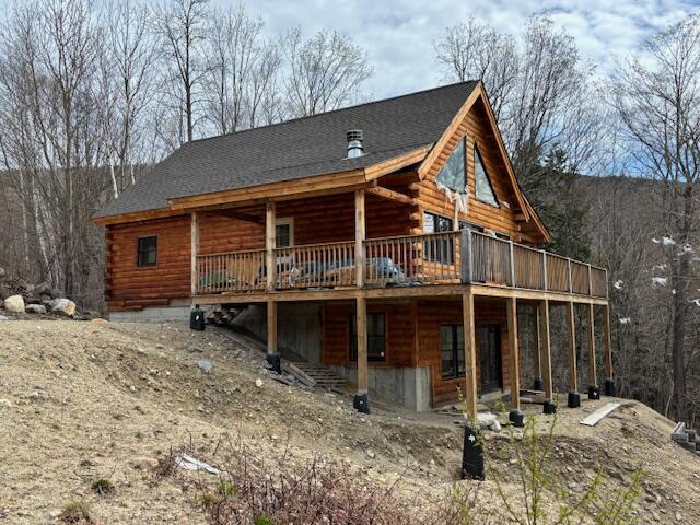 3BR Log Home, Garage, 3.9+/- Ac.. New Construction 90% Complete, Sunday River Mountain Views Auction